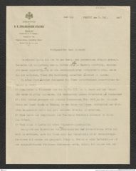 Nachlass Franz Steindachner, Brief von Carl Isidor Cori an Franz Steindachner (03.05.1912), Inv.Nr. 87.02, Seite 1